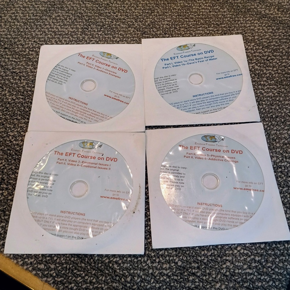 EFT Course on DVD Emotional Freedom Techniques Tapping Gary Craig 4 Disc Set